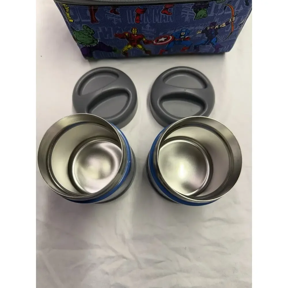 Pottery Barn Kids DC Marvel Hot Beverage Soup Containers With Lids Lunch Bag
